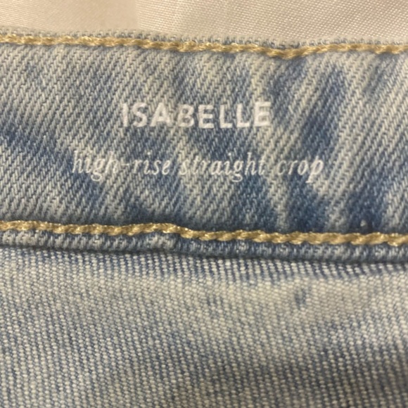 AG Isabelle High Waist Straight Leg Crop Lightwash Blue Jean Size 32 NWT - Picture 9 of 13